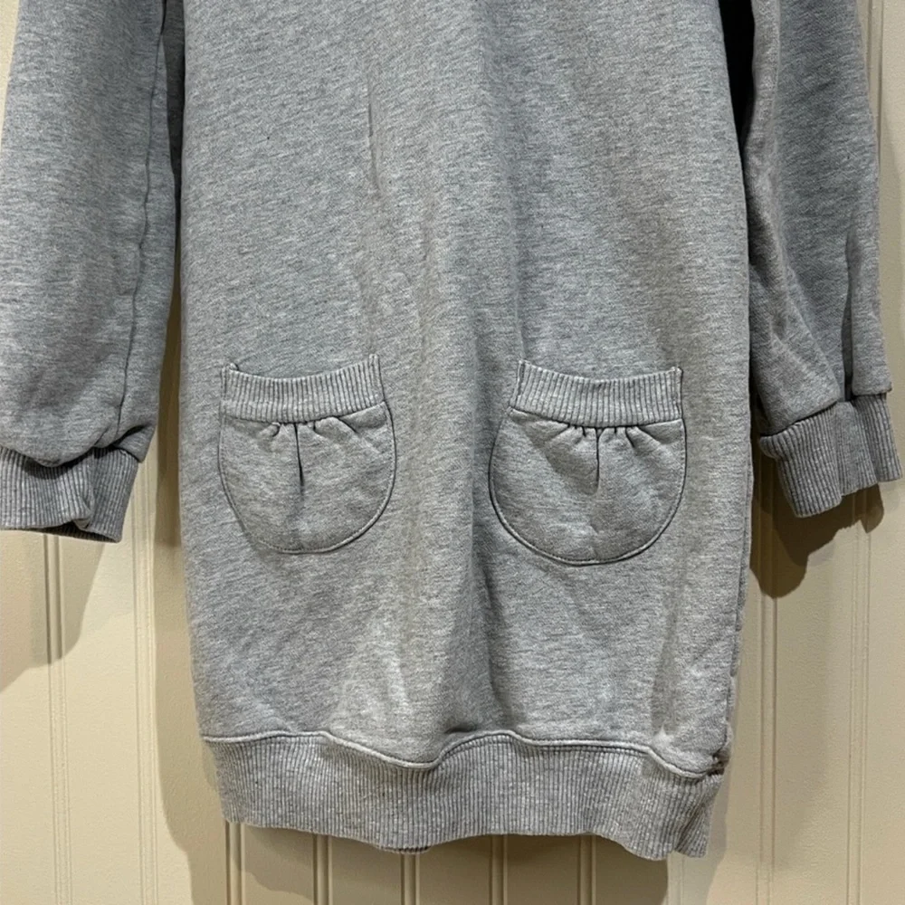Crazy 8 sweatshirt long sleeve hooded gray dress